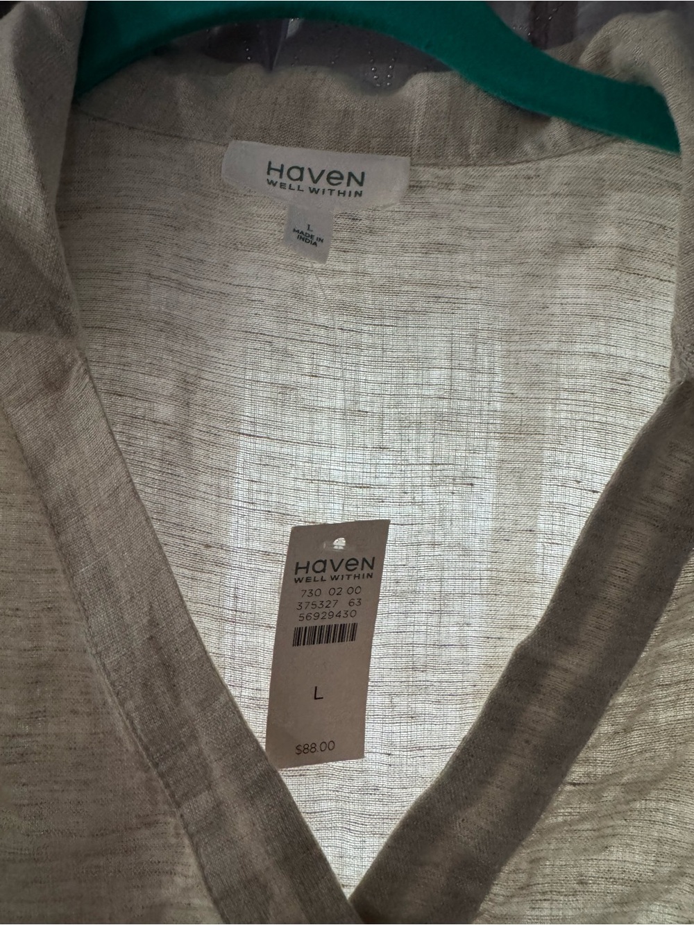 Have Men's Casual V-Neck Shirt in Light Beige